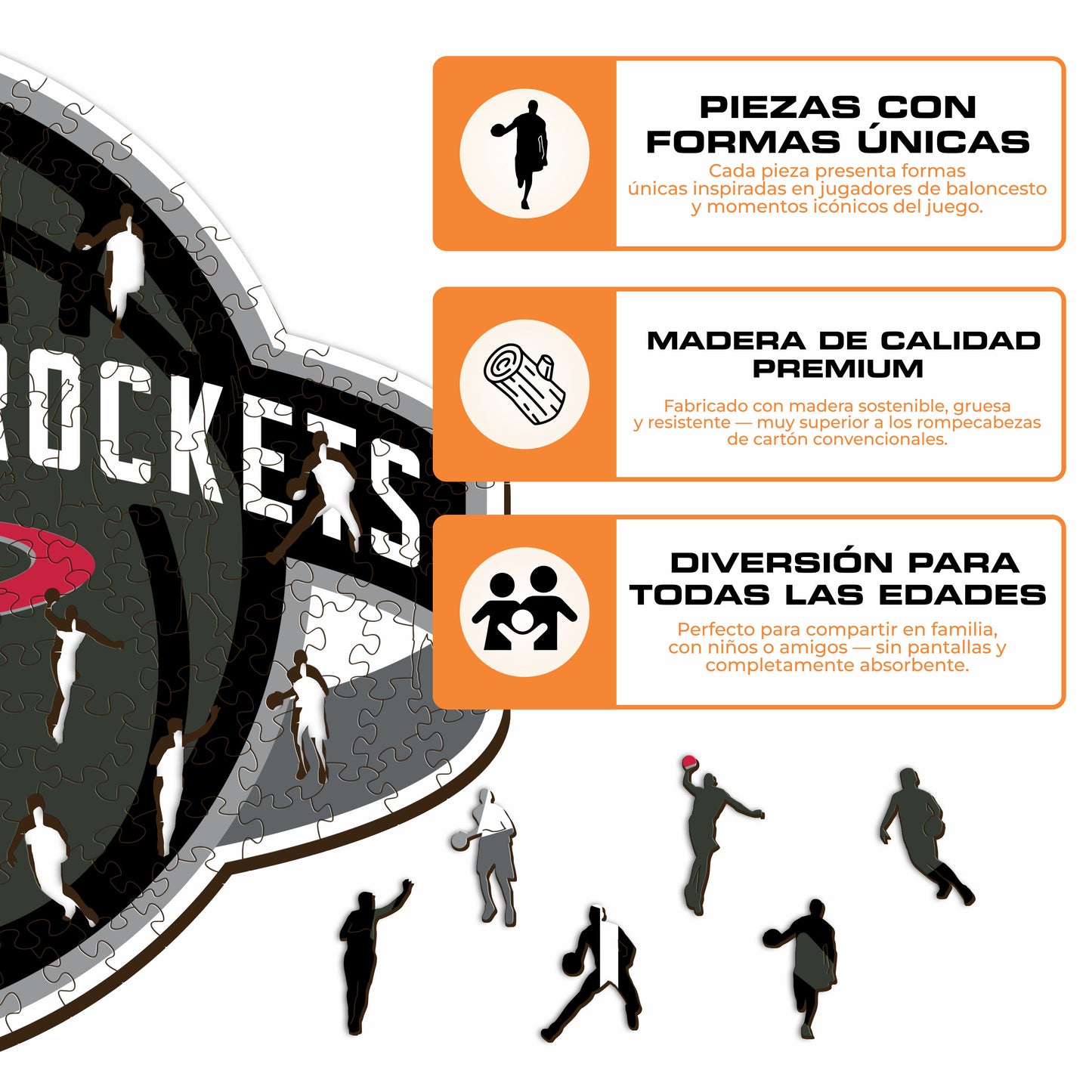 Houston Rockets™ - Rompecabezas de Madera