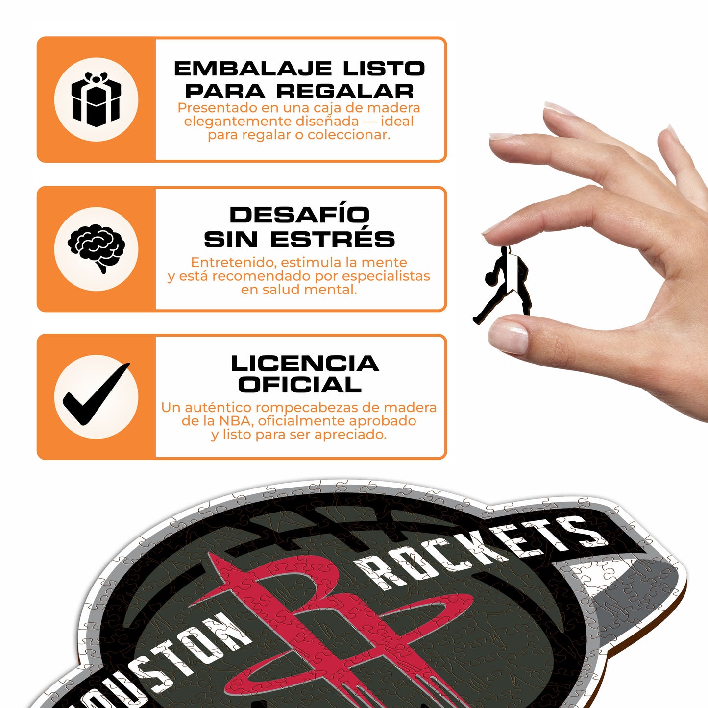 Houston Rockets™ - Rompecabezas de Madera