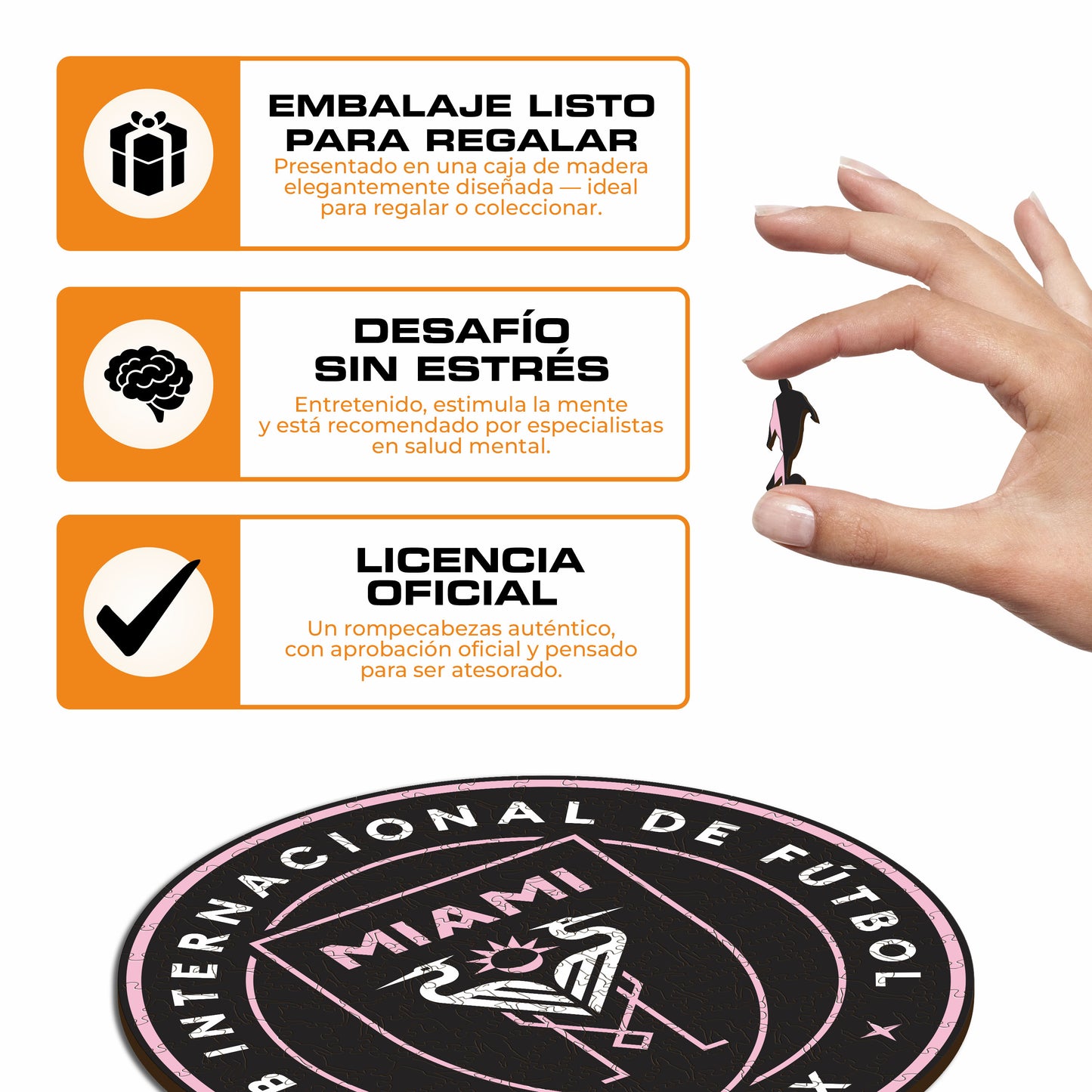 Inter Miami CF® Escudo - Rompecabezas de Madera