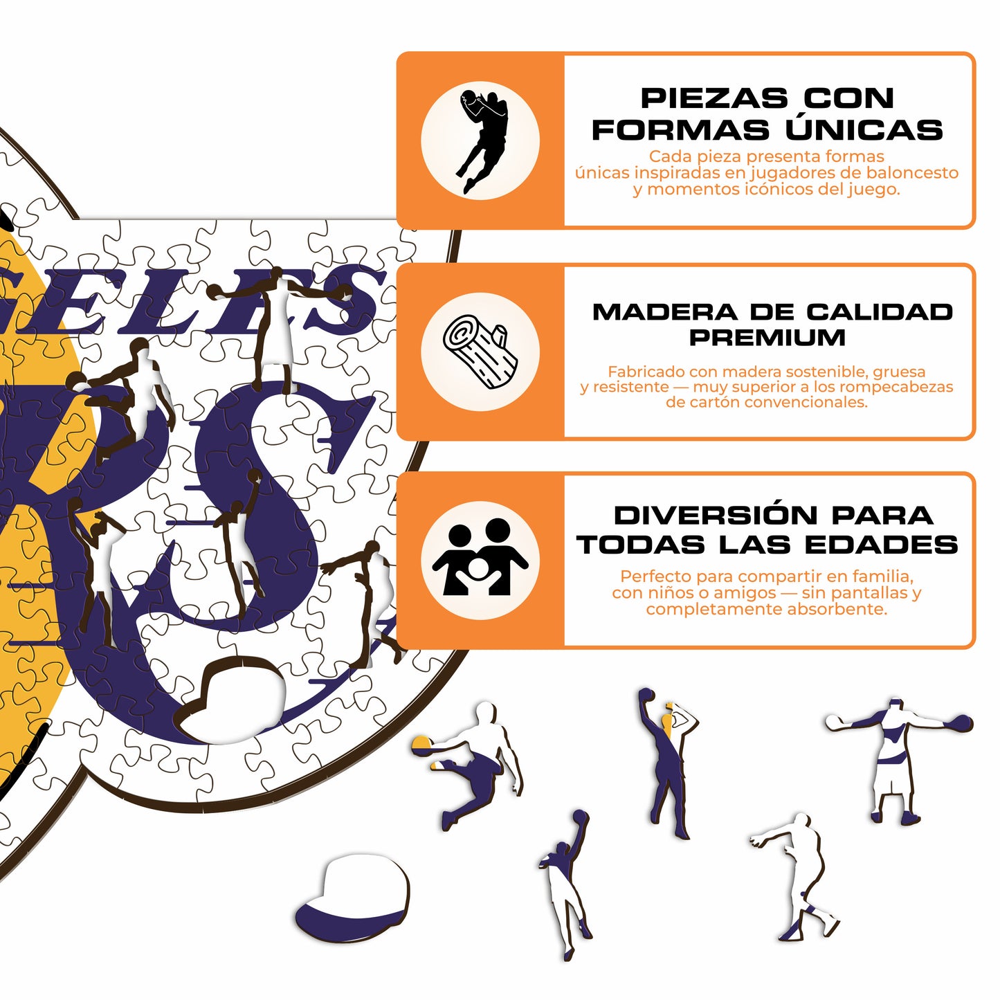 Los Angeles Lakers™ - Rompecabezas de Madera