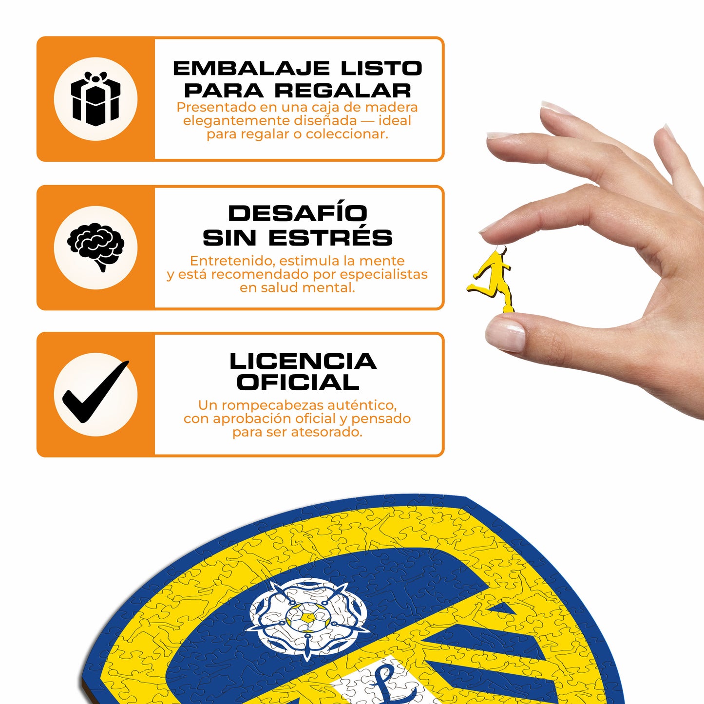 Leeds United FC® Escudo - Rompecabezas de Madera