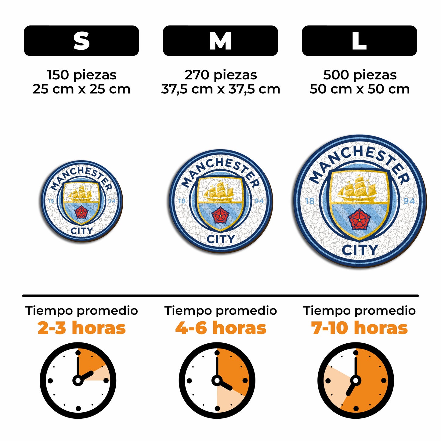 Manchester City FC® Escudo - Rompecabezas de Madera