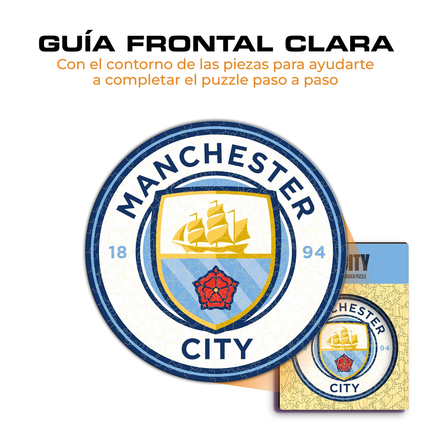 Manchester City FC® Escudo - Rompecabezas de Madera