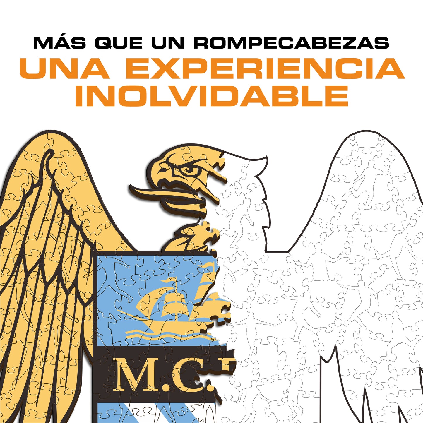 Manchester City FC® Retro Escudo - Rompecabezas de Madera