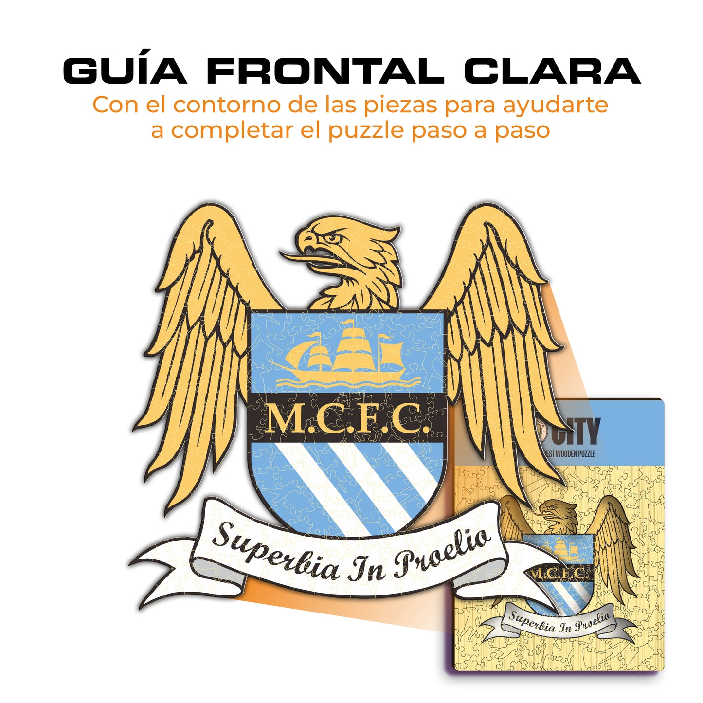 Manchester City FC® Retro Escudo - Rompecabezas de Madera