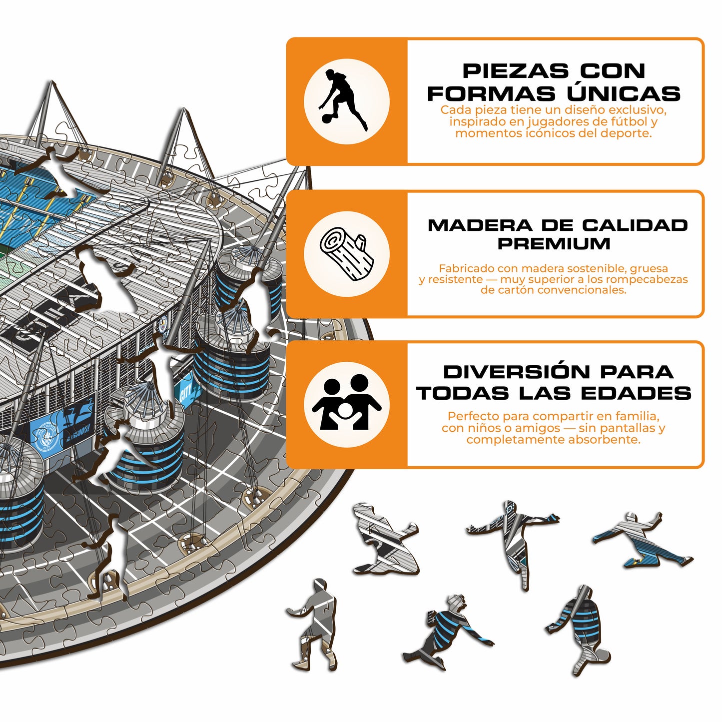 Manchester City FC® Etihad Stadium - Rompecabezas de Madera