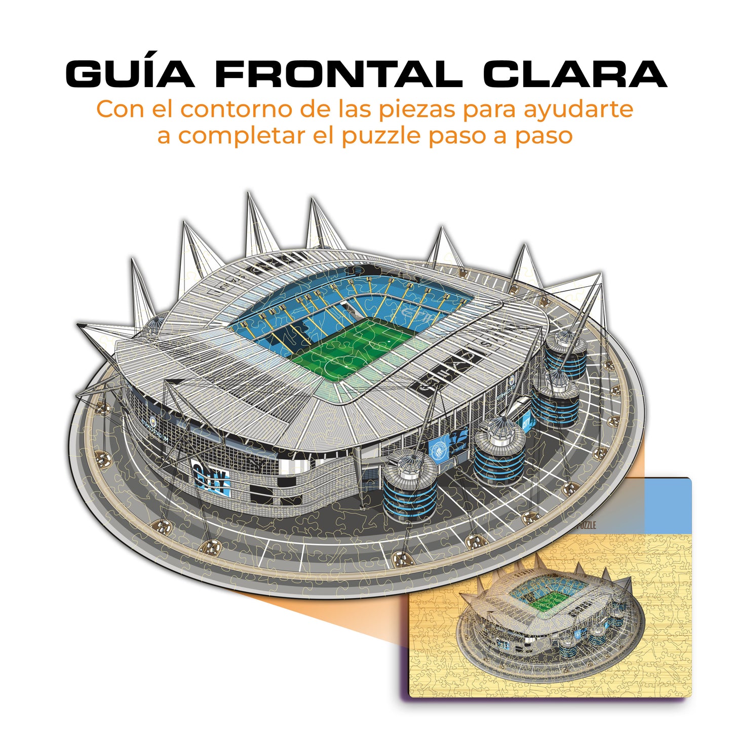 Manchester City FC® Etihad Stadium - Rompecabezas de Madera