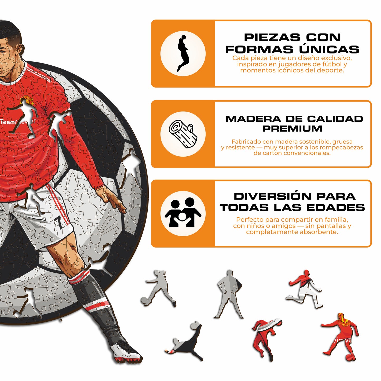 Cristiano Ronaldo - Rompecabezas de Madera