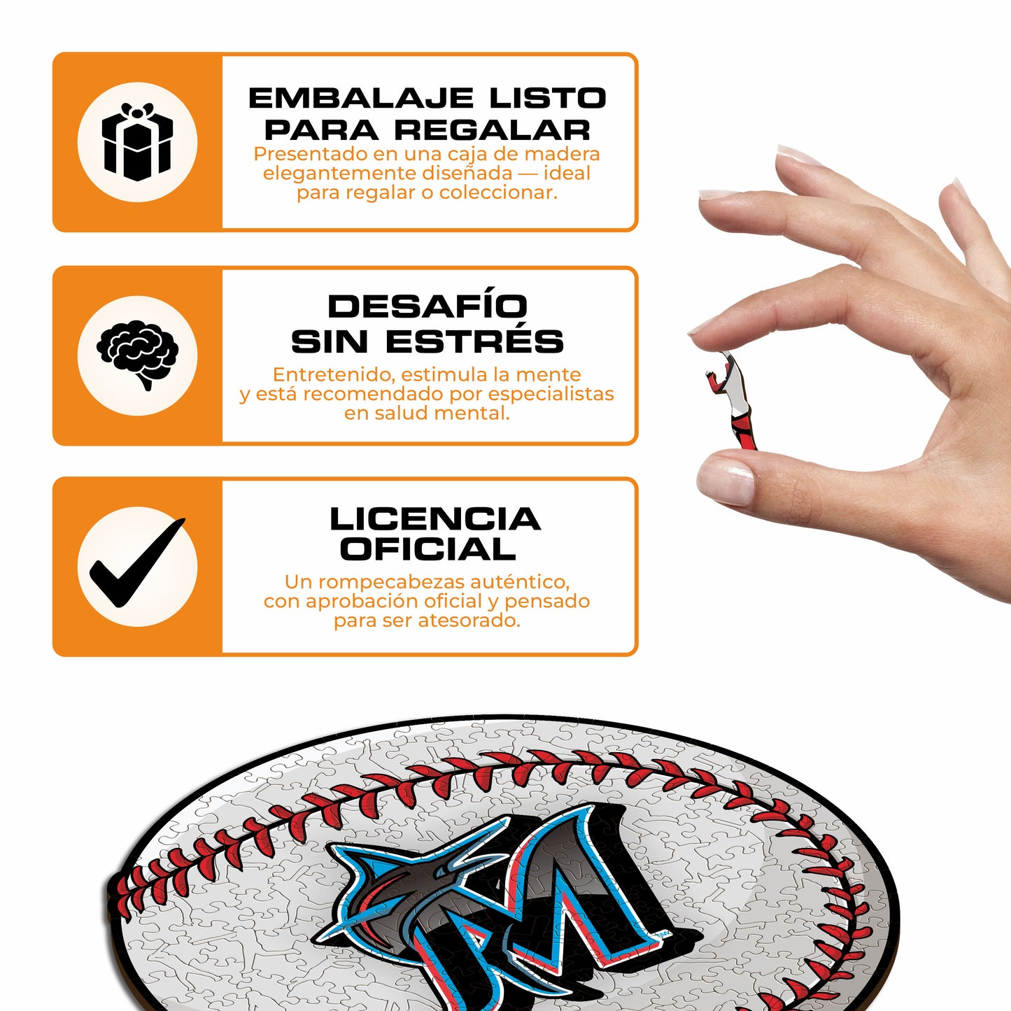Miami Marlins™ - Rompecabezas de Madera