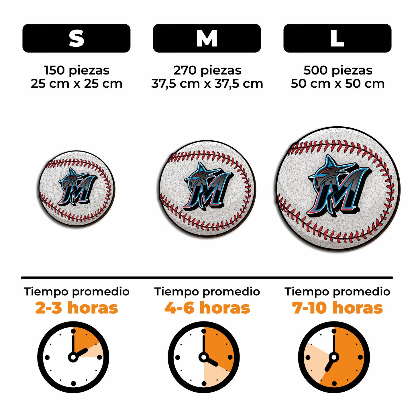 Miami Marlins™ - Rompecabezas de Madera
