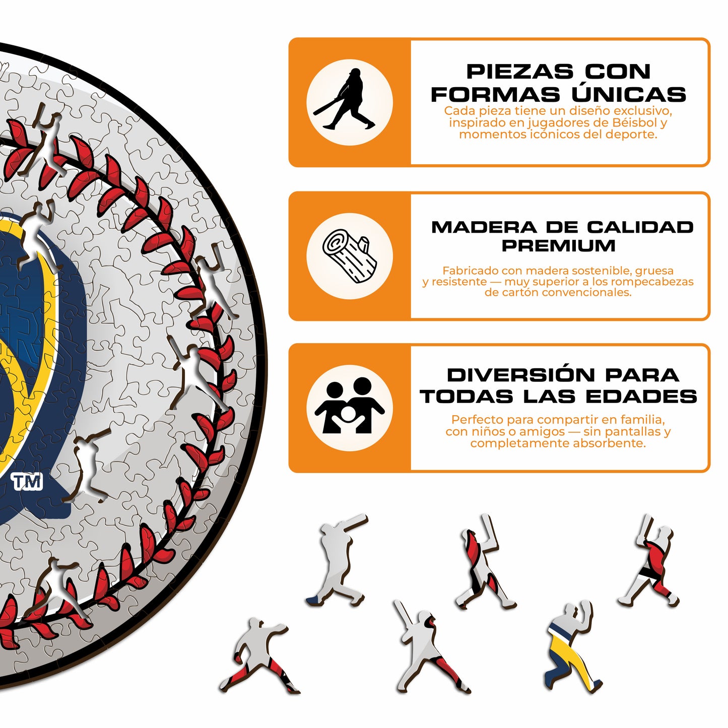 Milwaukee Brewers™ - Rompecabezas de Madera