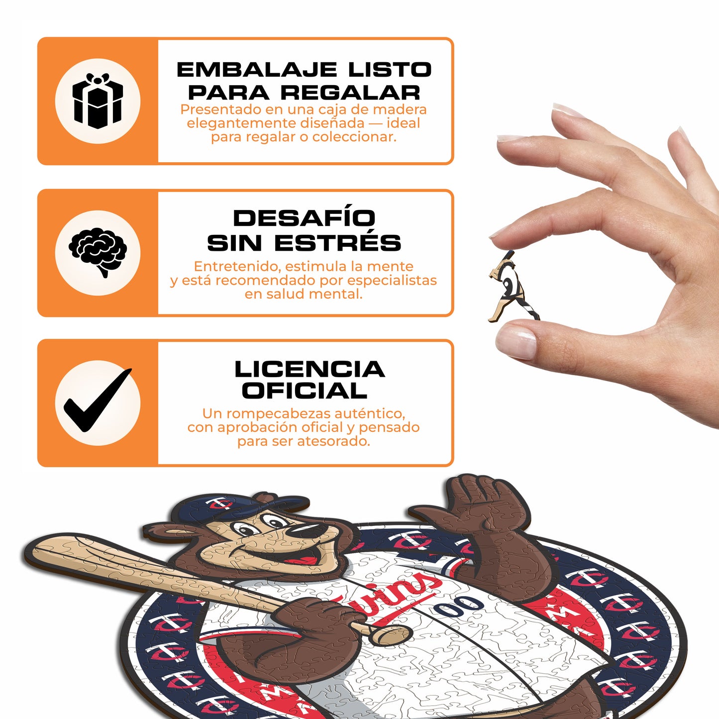 Minnesota Twins™ Mascota - Rompecabezas de Madera