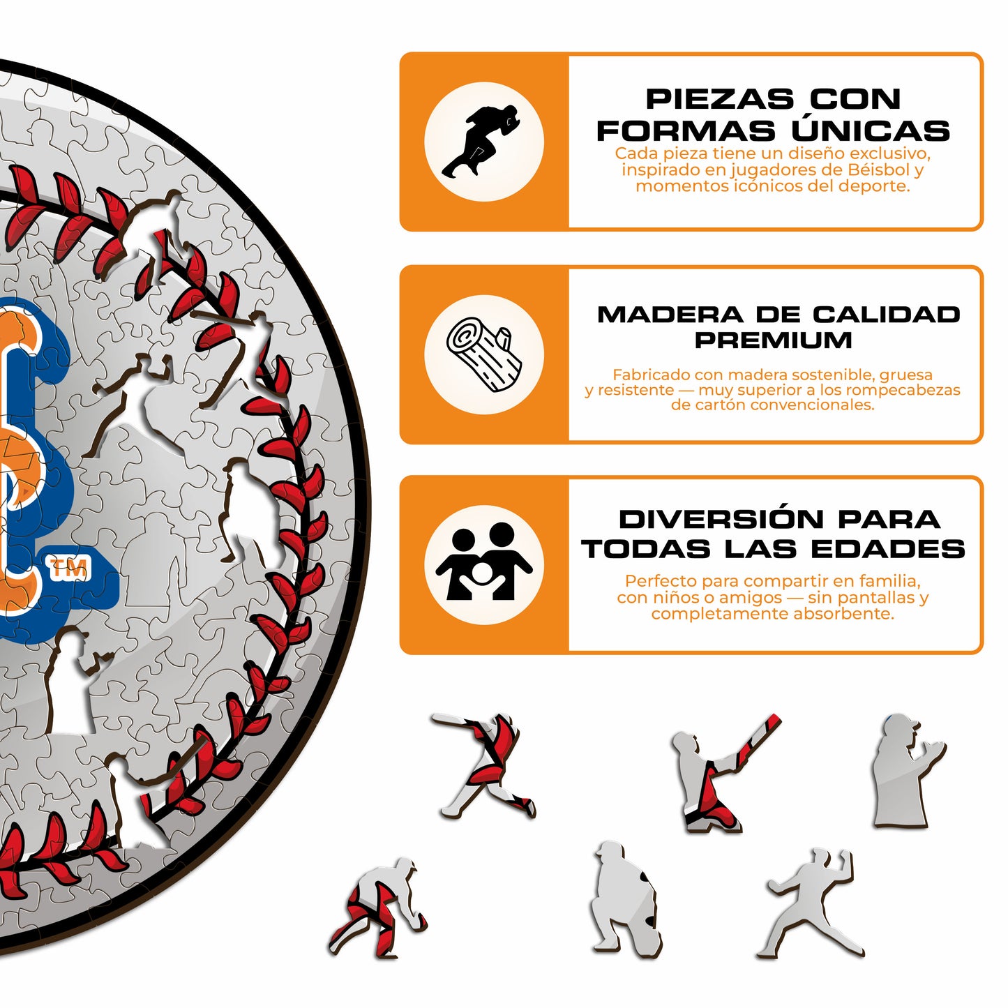 New York Mets™ - Rompecabezas de Madera