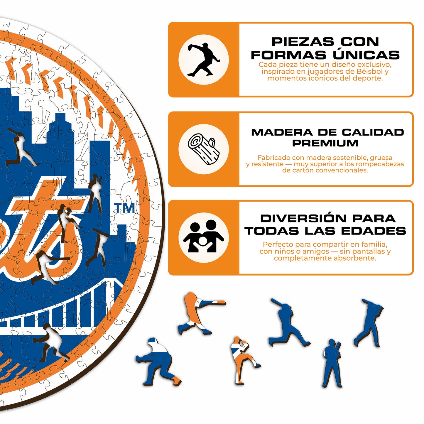 New York Mets™ - Rompecabezas de Madera
