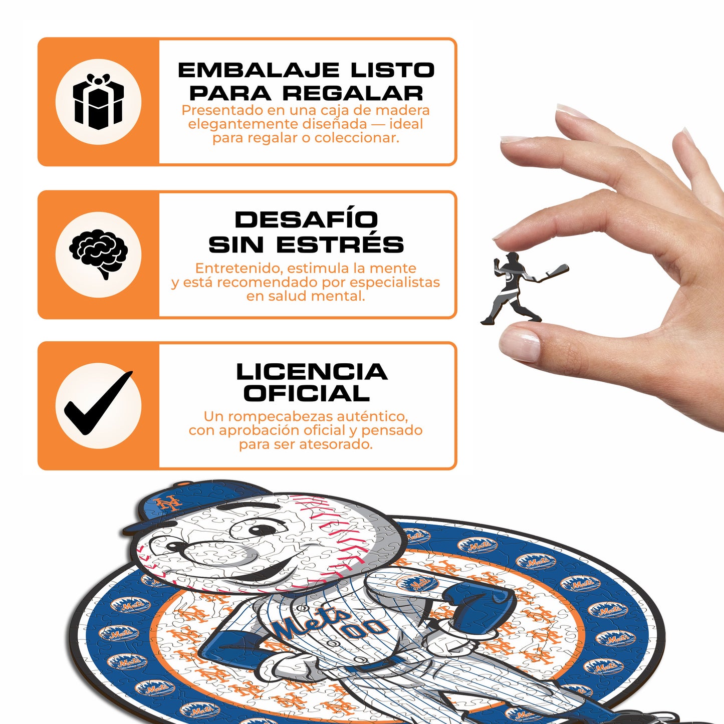 New York Mets™ Mascota - Rompecabezas de Madera