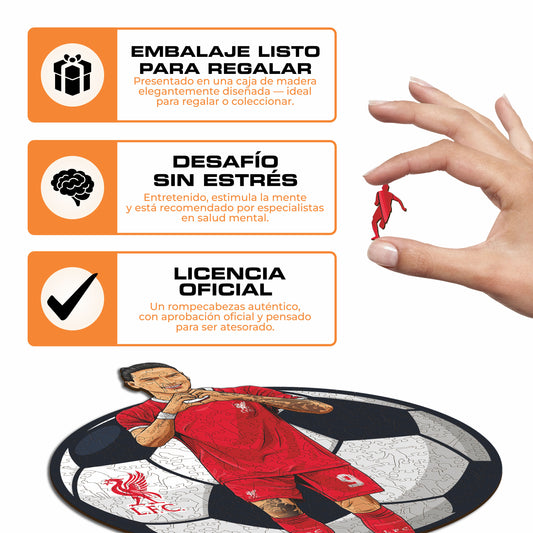 Darwin Nuñez - Rompecabezas de Madera