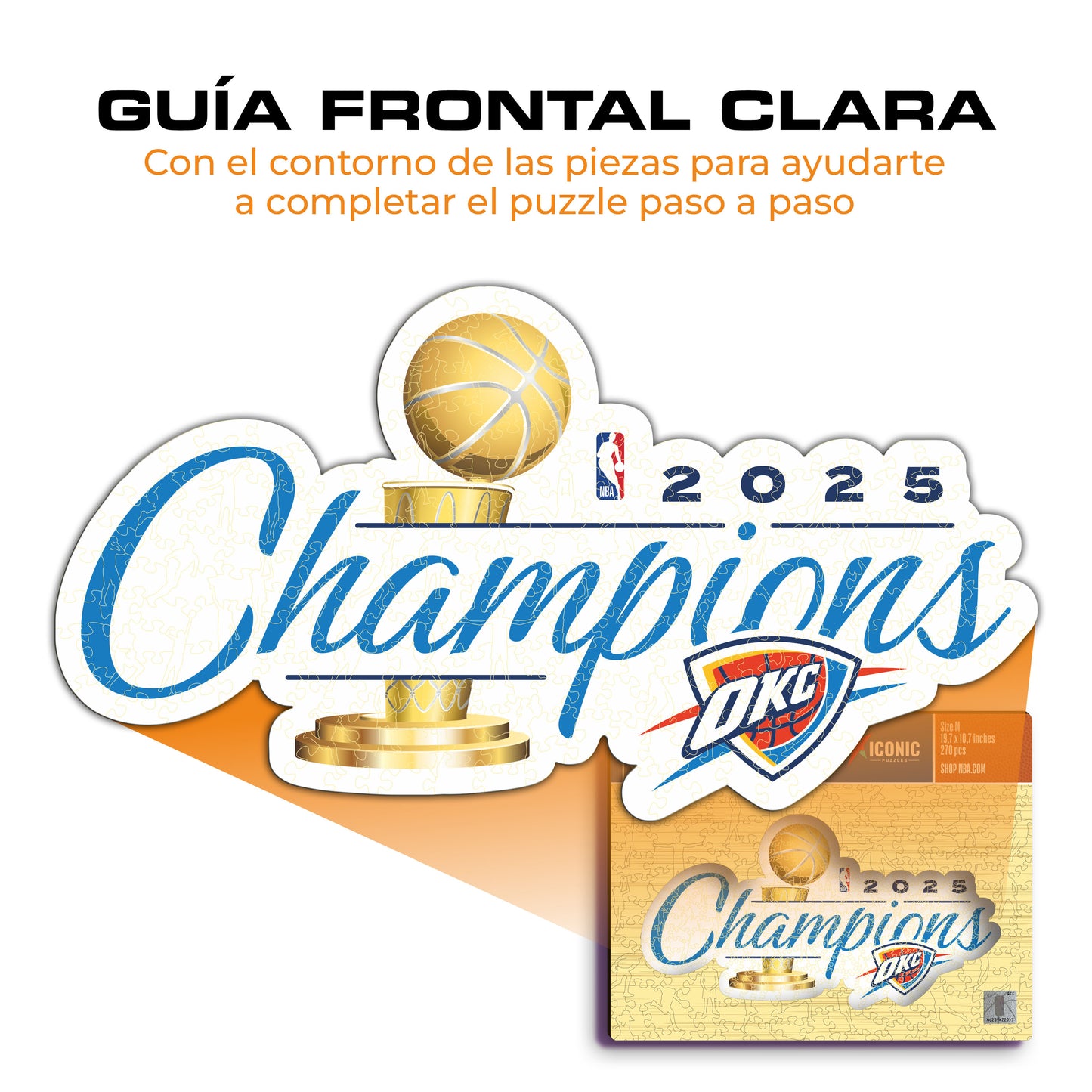 Oklahoma City Thunder™ 2025 NBA Champions - Rompecabezas de Madera