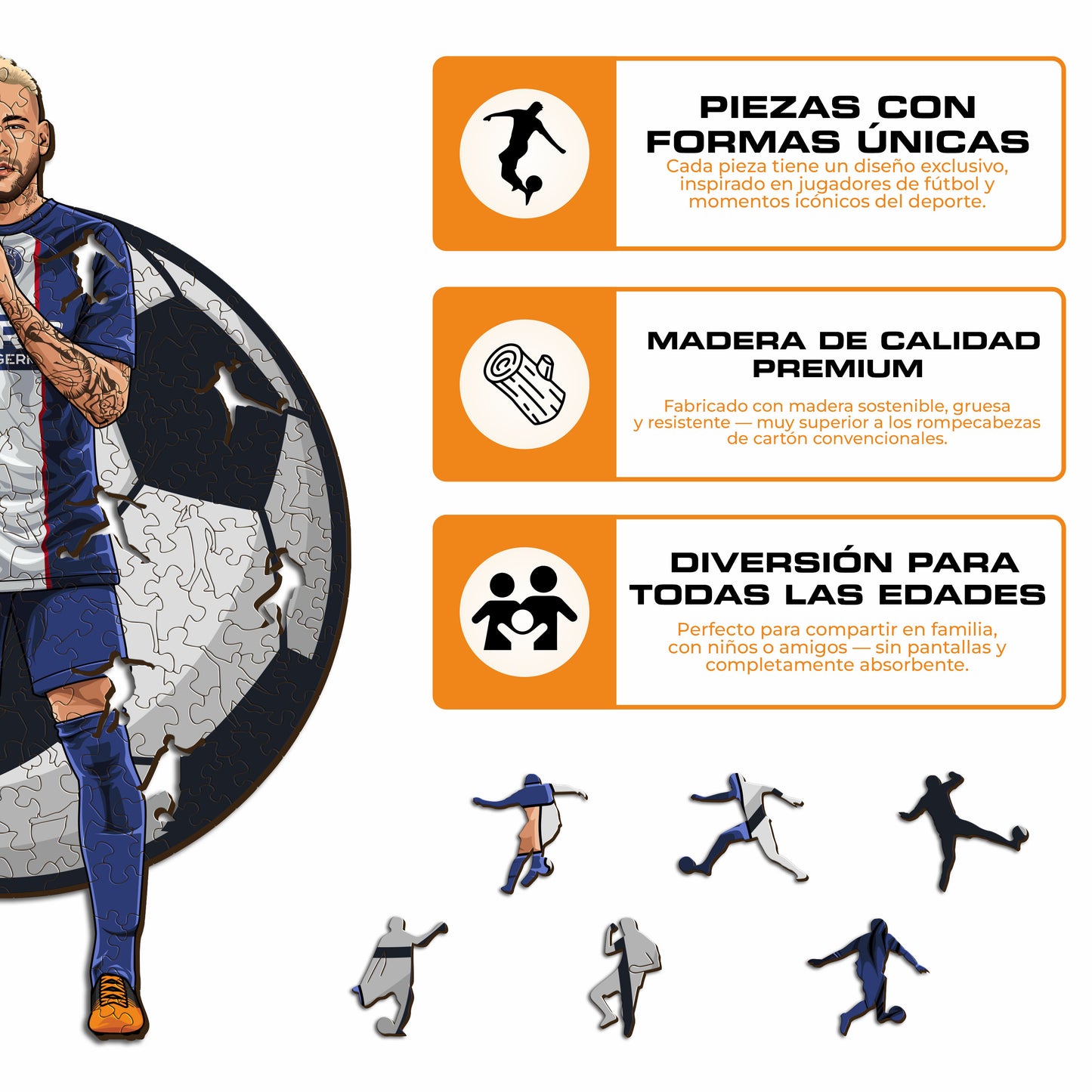 Neymar Jr. - Rompecabezas de Madera