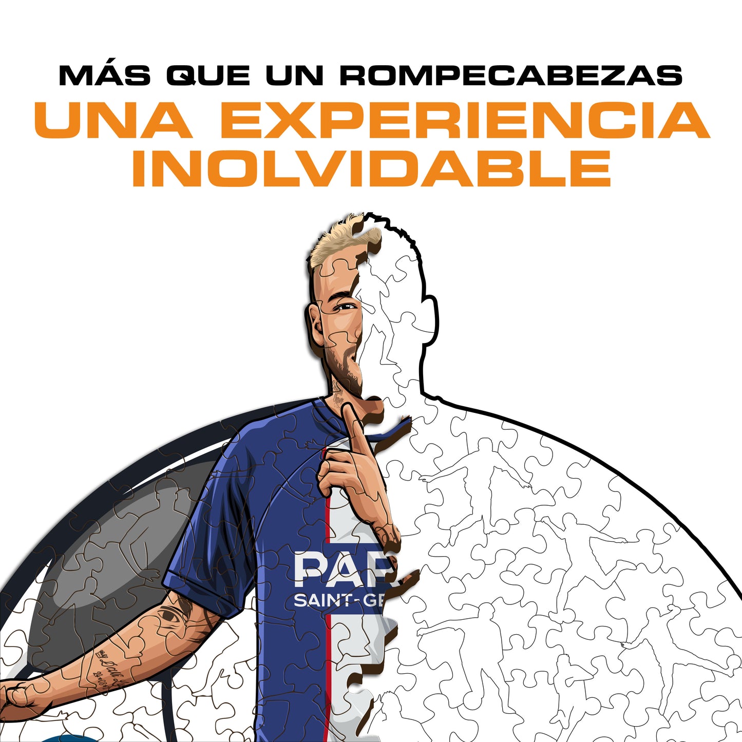Neymar Jr. - Rompecabezas de Madera