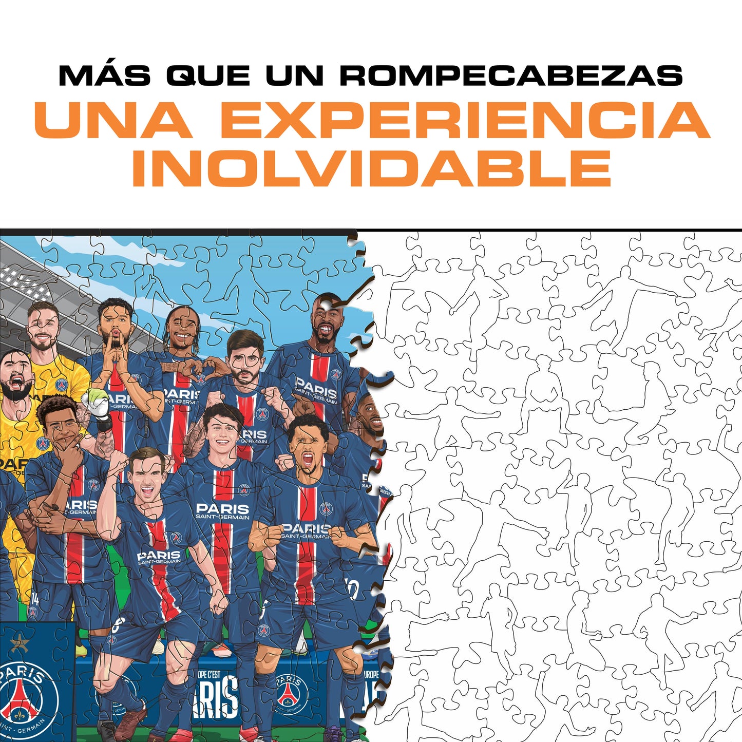PSG FC® 2024/25 Equipo 'Ganadores del Triplete' - Rompecabezas de Madera