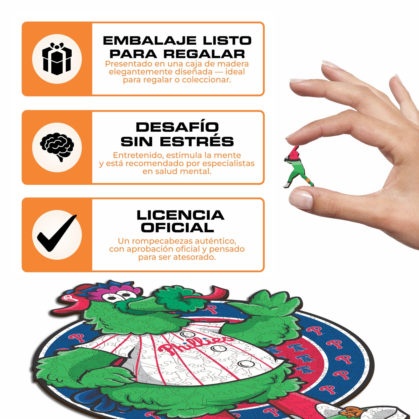Philadelphia Phillies™ Mascota - Rompecabezas de Madera