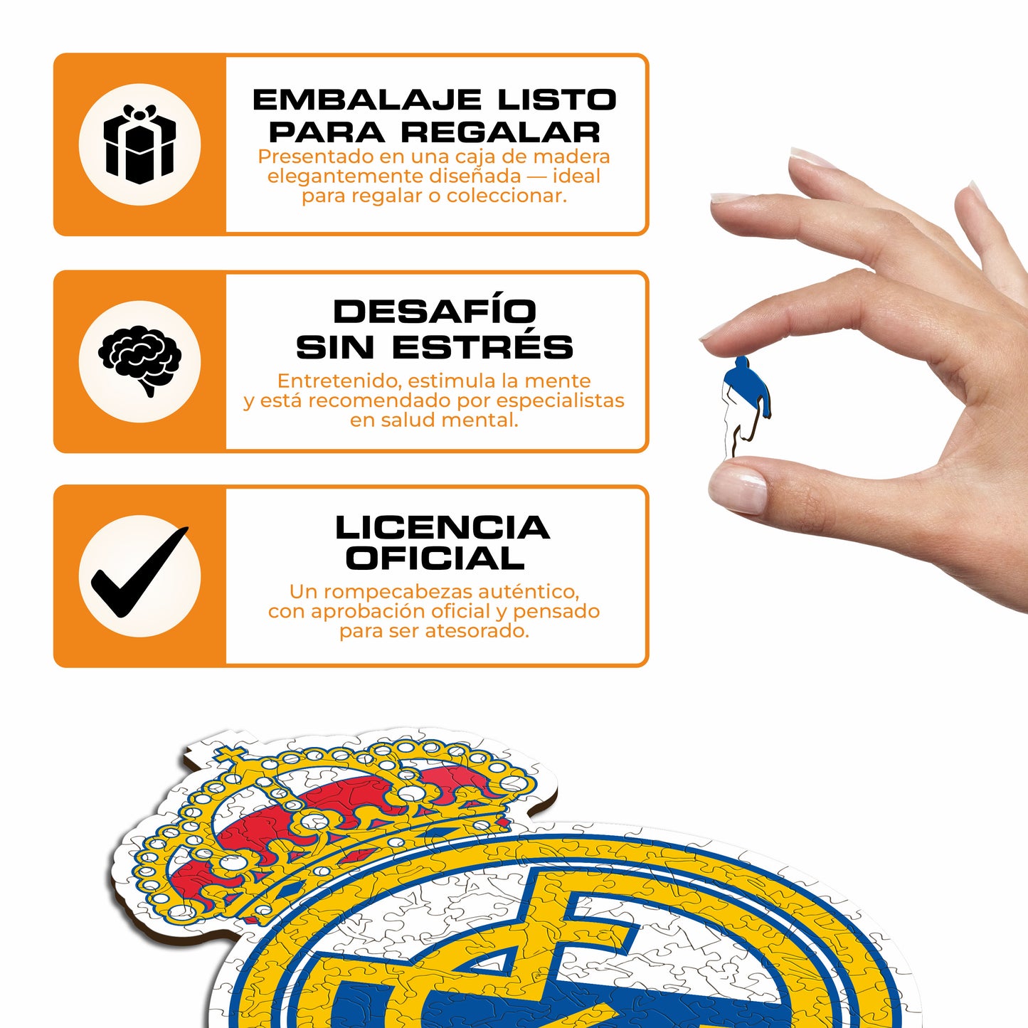 Real Madrid CF® Escudo - Rompecabezas de Madera