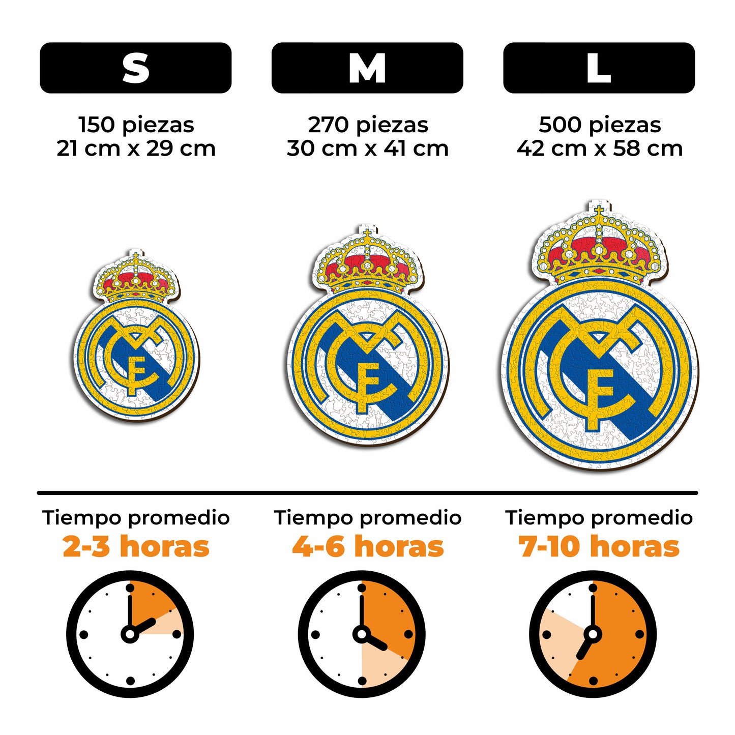 Real Madrid CF® Escudo - Rompecabezas de Madera