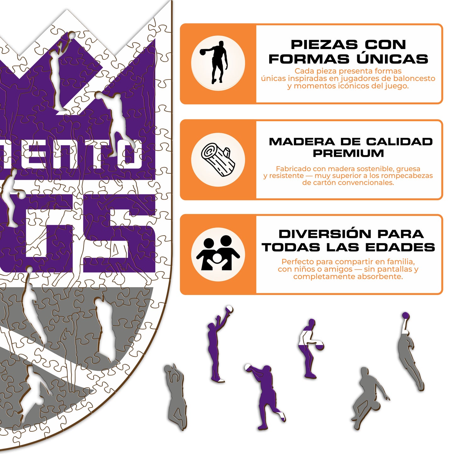 Sacramento Kings™ - Rompecabezas de Madera