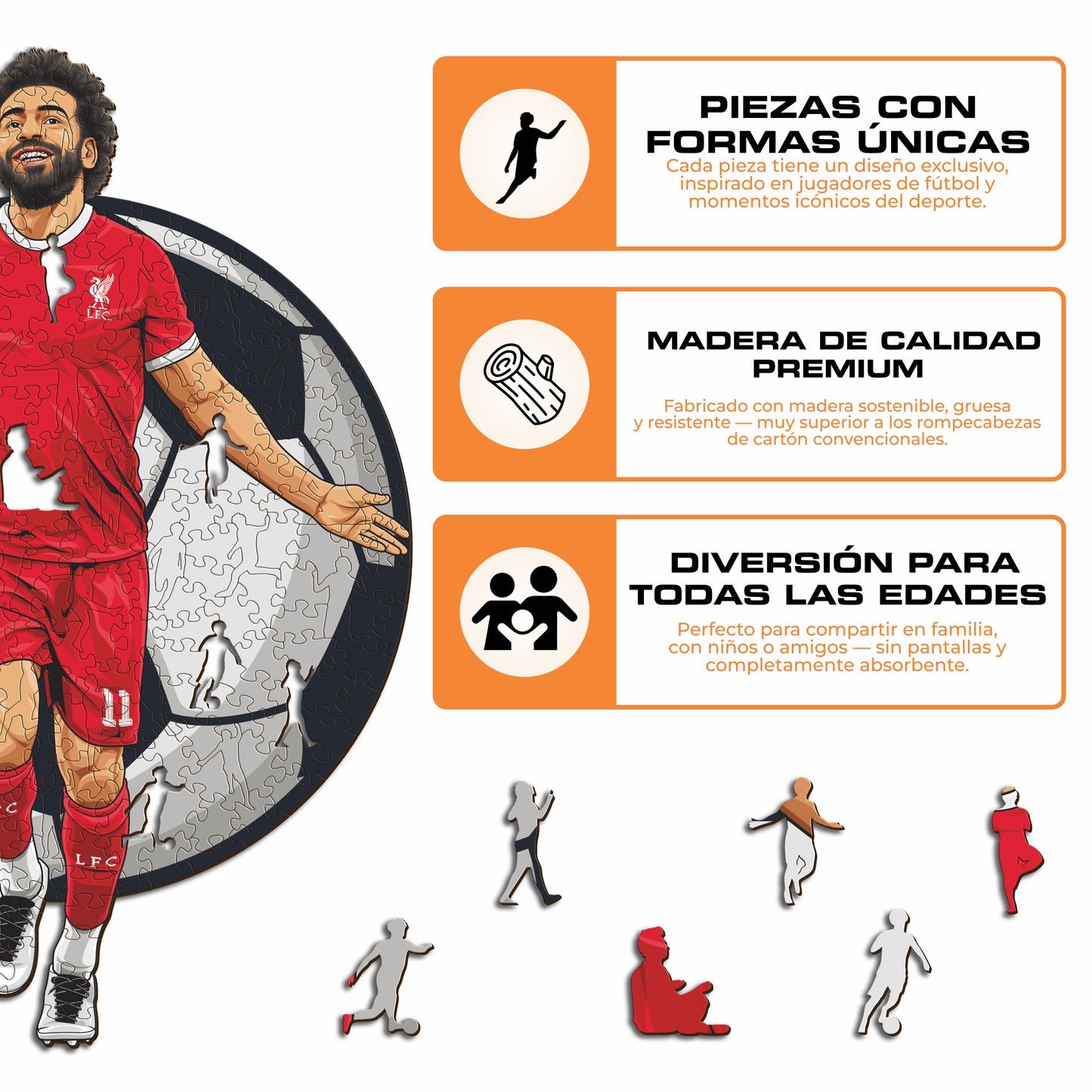 Mohamed Salah - Rompecabezas de Madera
