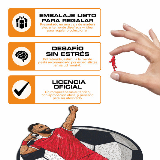 Mohamed Salah - Rompecabezas de Madera