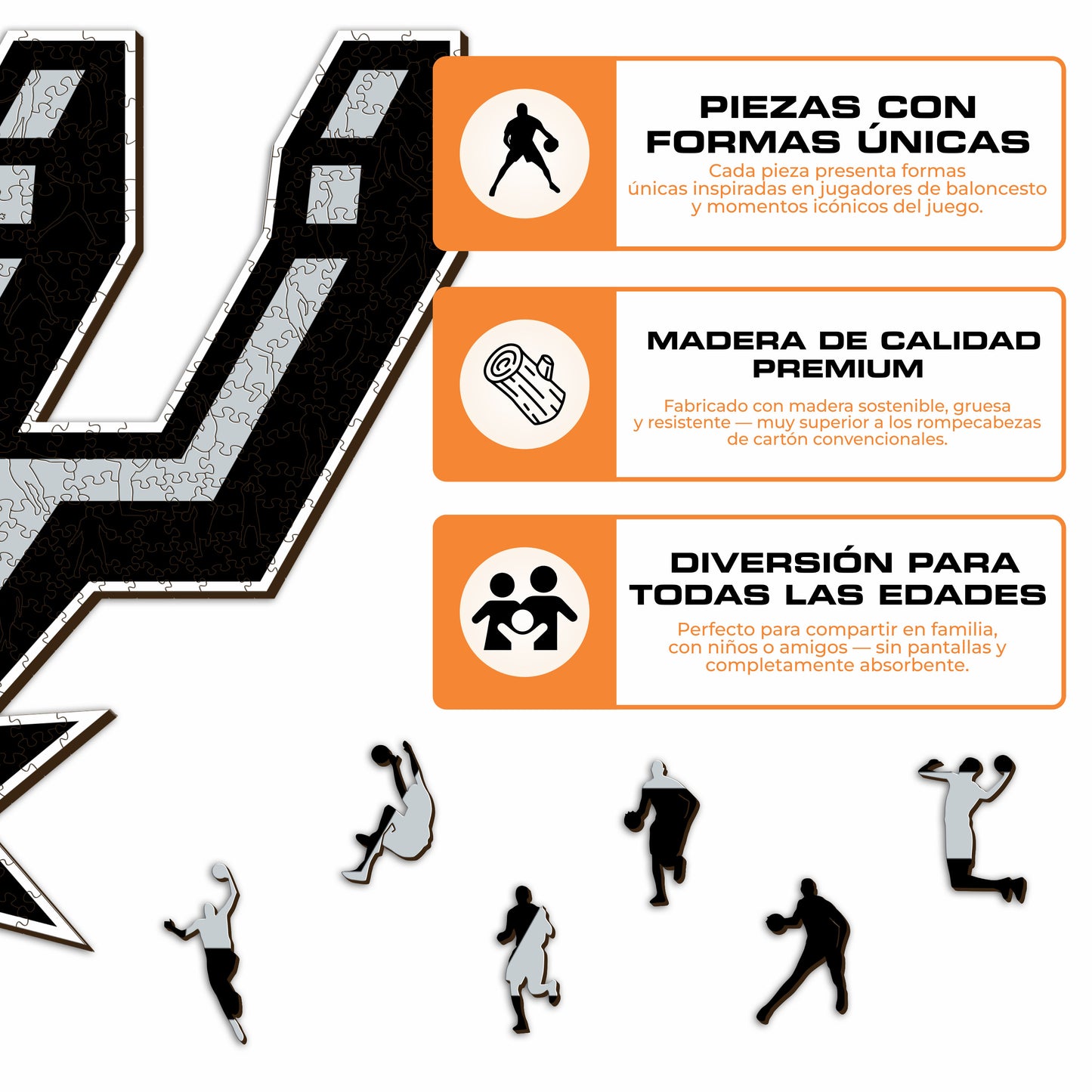 San Antonio Spurs™ - Rompecabezas de Madera
