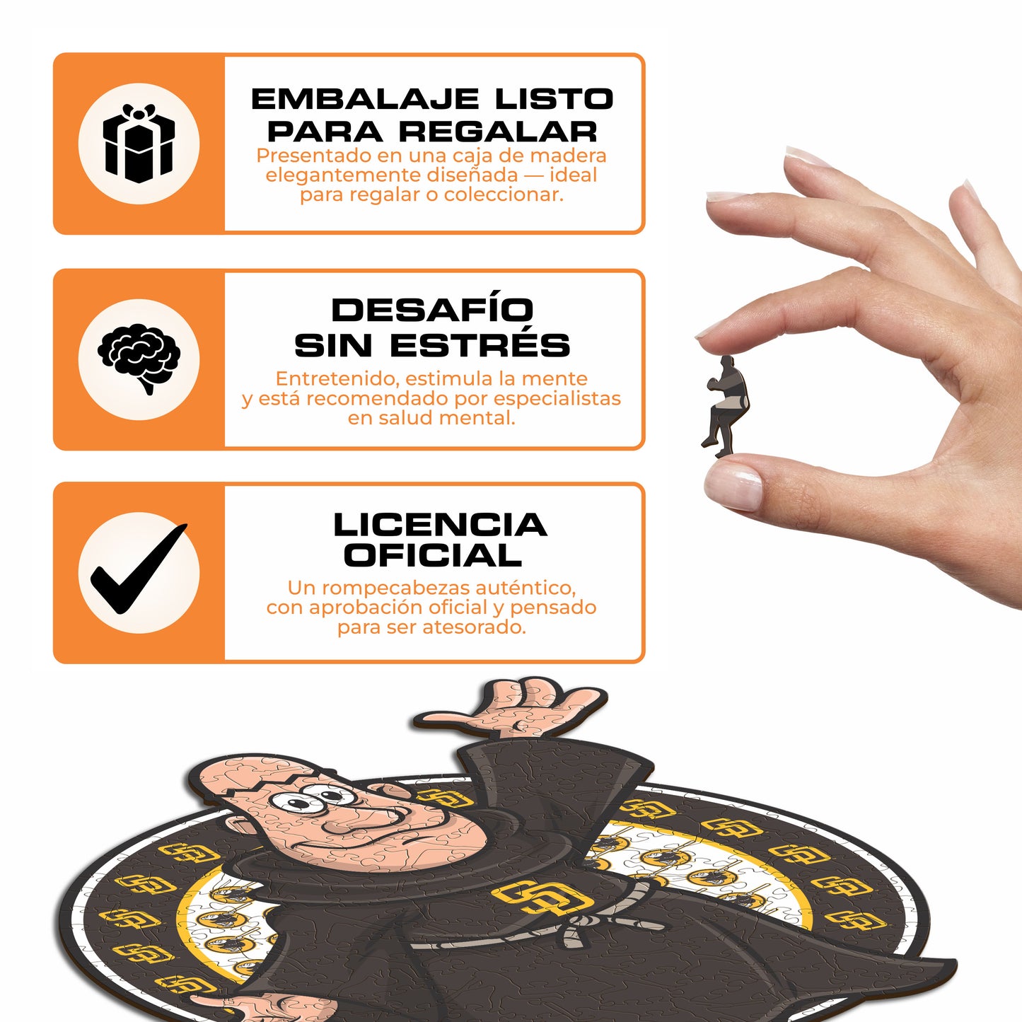 San Diego Padres™ Mascota - Rompecabezas de Madera
