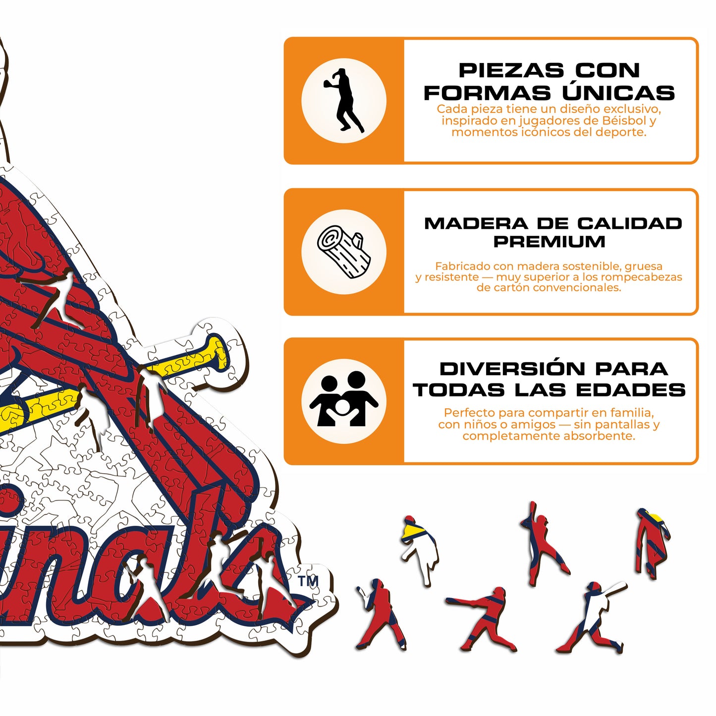 St. Louis Cardinals™ - Rompecabezas de Madera