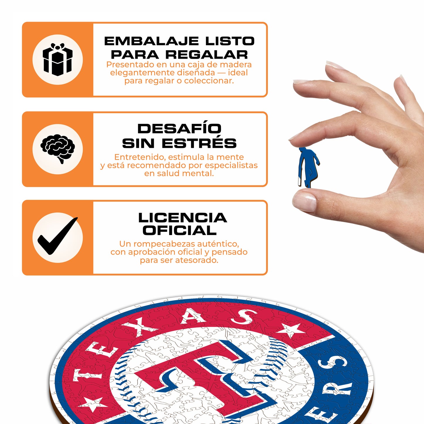 Texas Rangers™ - Rompecabezas de Madera