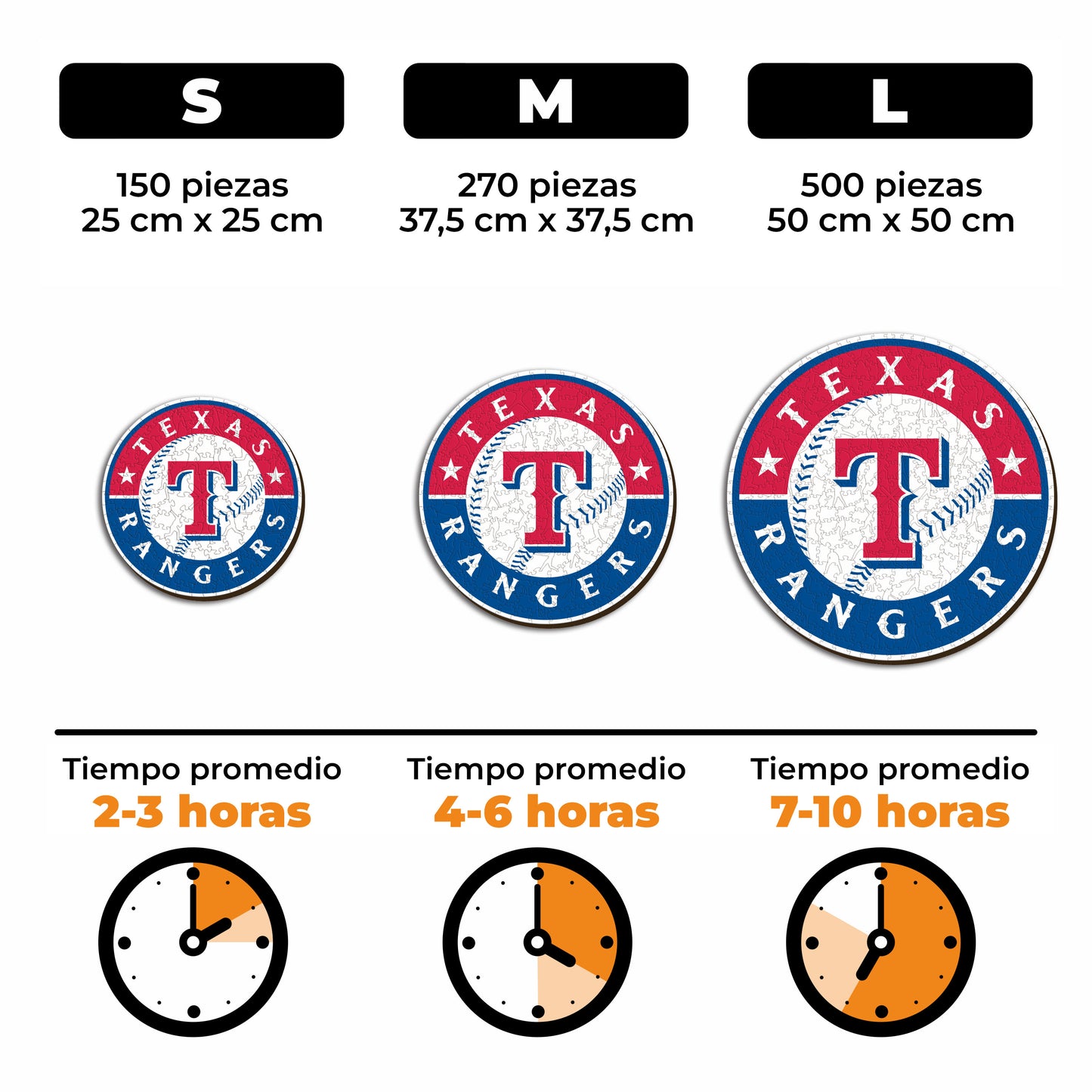 Texas Rangers™ - Rompecabezas de Madera