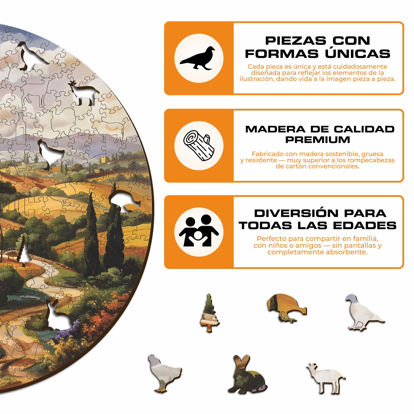 Toscana - Rompecabezas de Madera