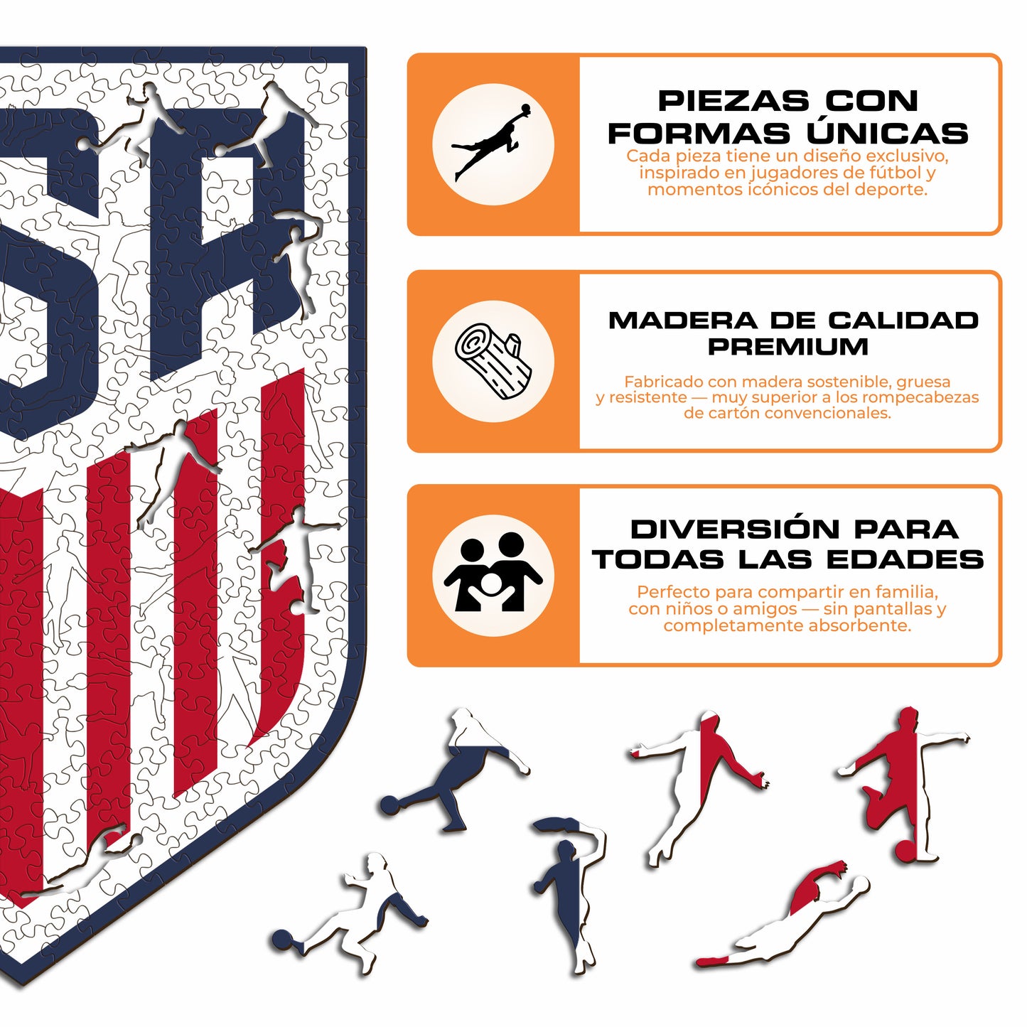 USMNT® Escudo - Rompecabezas de Madera