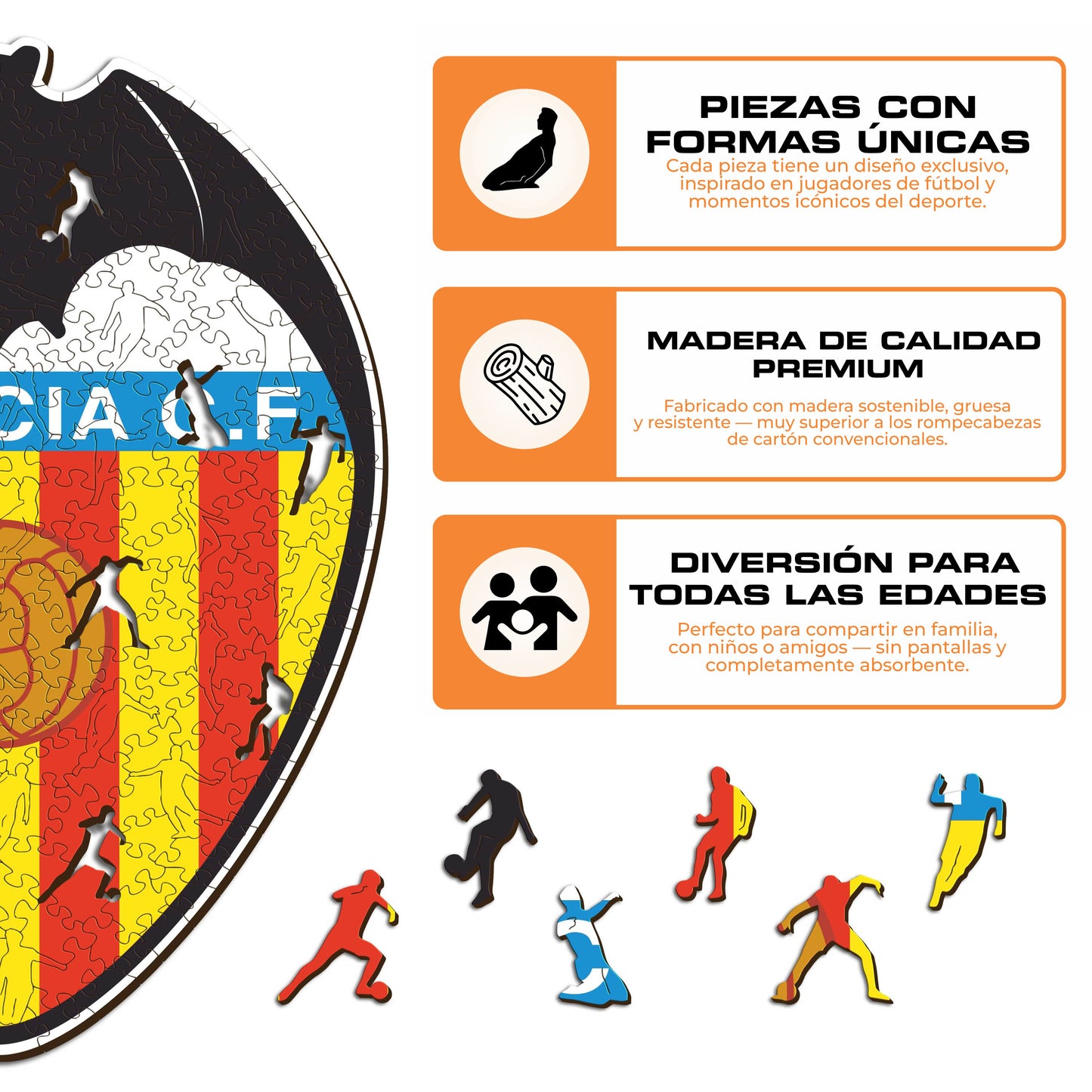 Valencia CF® Escudo - Rompecabezas de Madera
