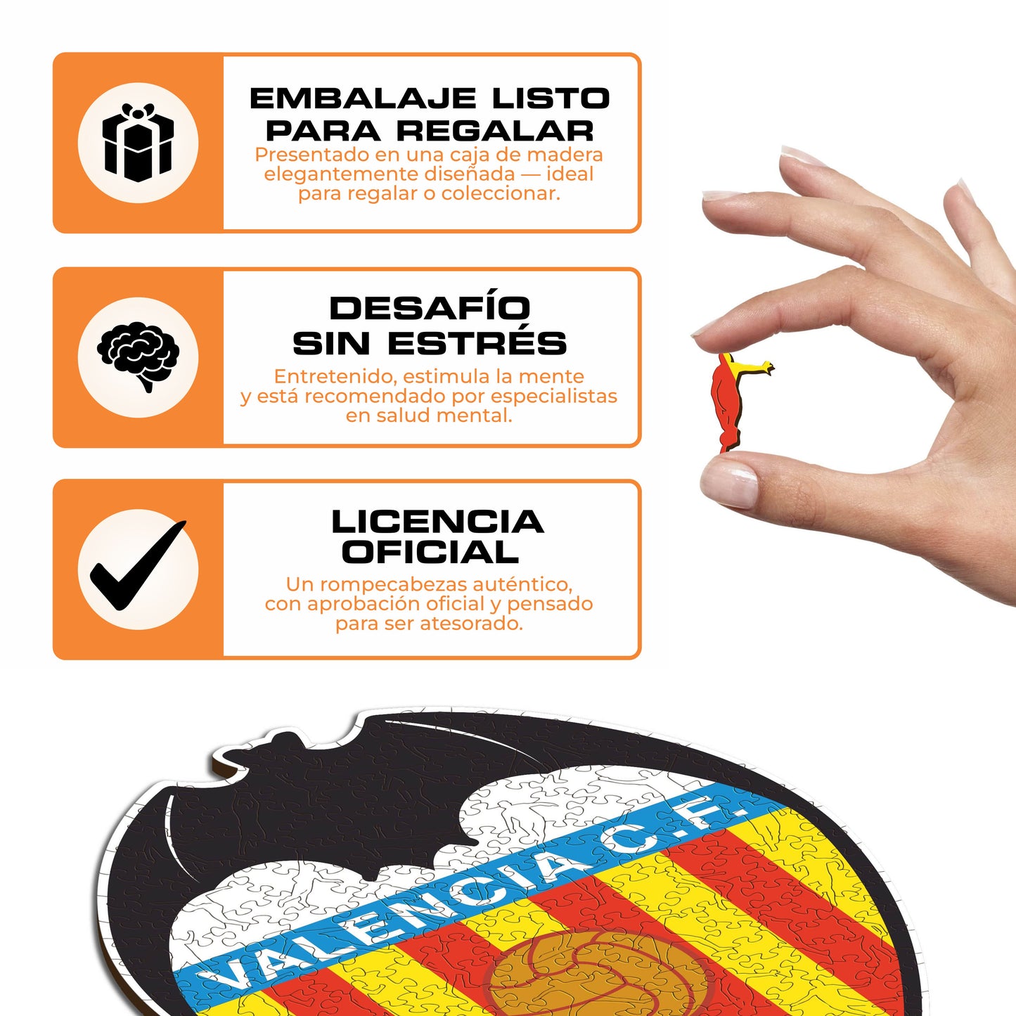 Valencia CF® Escudo - Rompecabezas de Madera