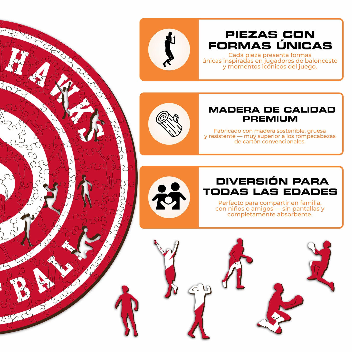Atlanta Hawks™ - Rompecabezas de Madera
