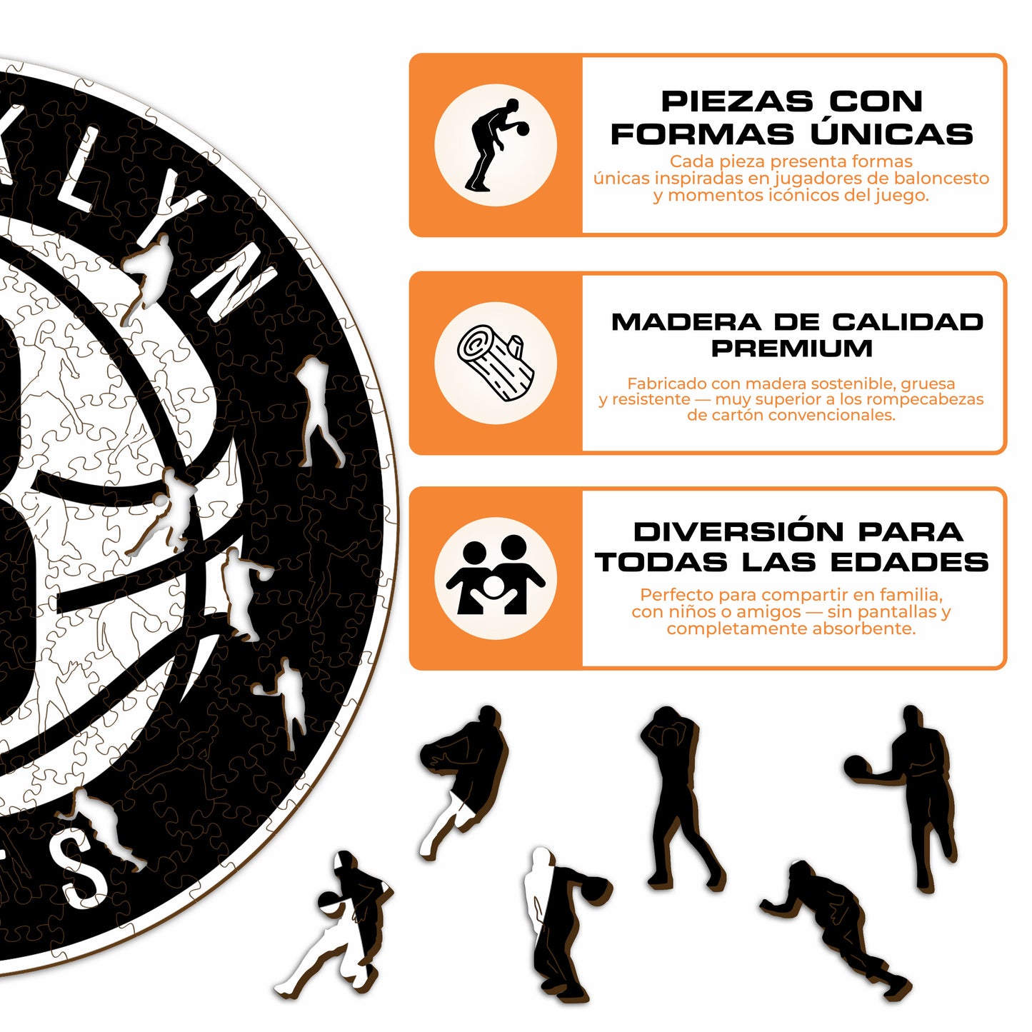 Brooklyn Nets™ - Rompecabezas de Madera