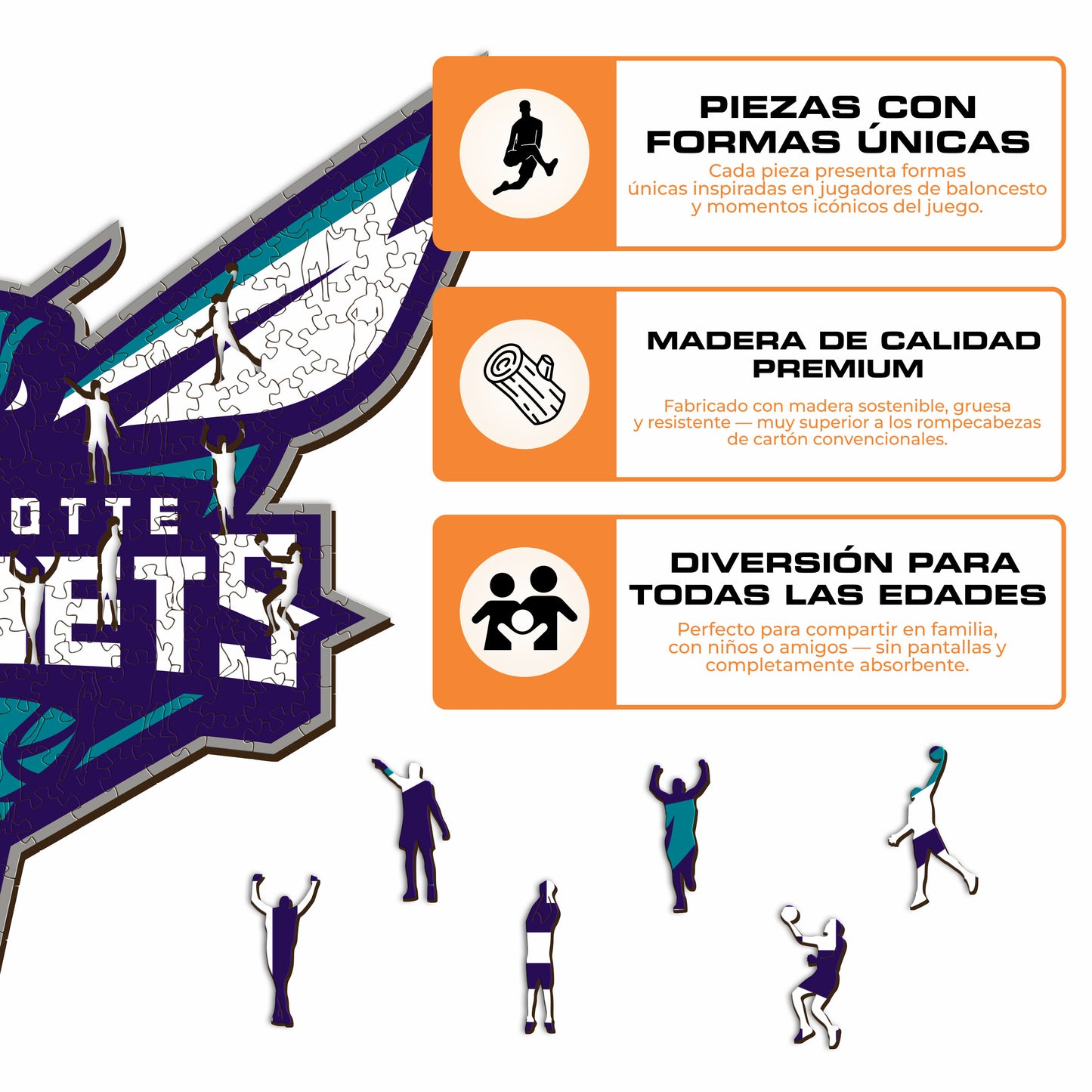 Charlotte Hornets™ - Rompecabezas de Madera