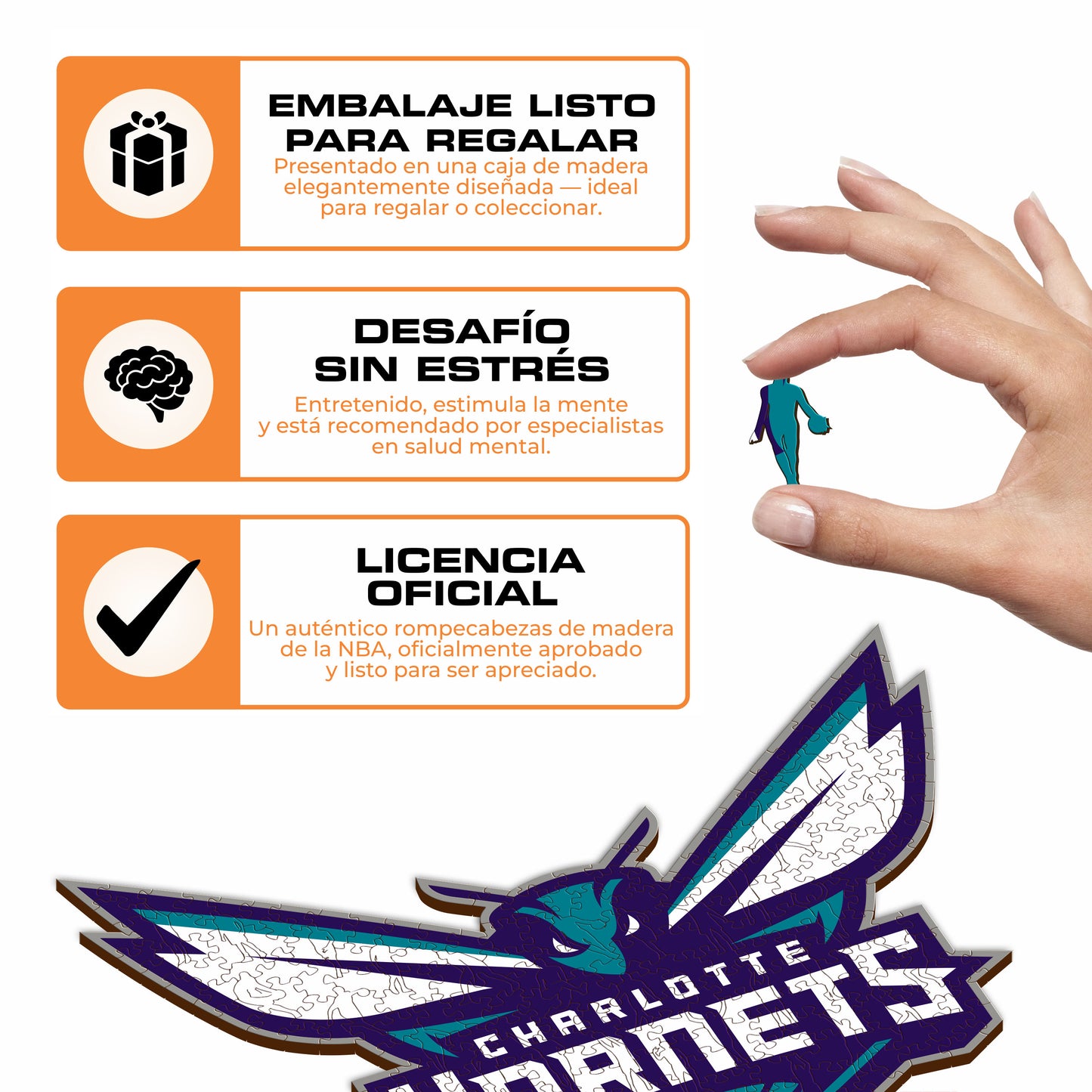 Charlotte Hornets™ - Rompecabezas de Madera