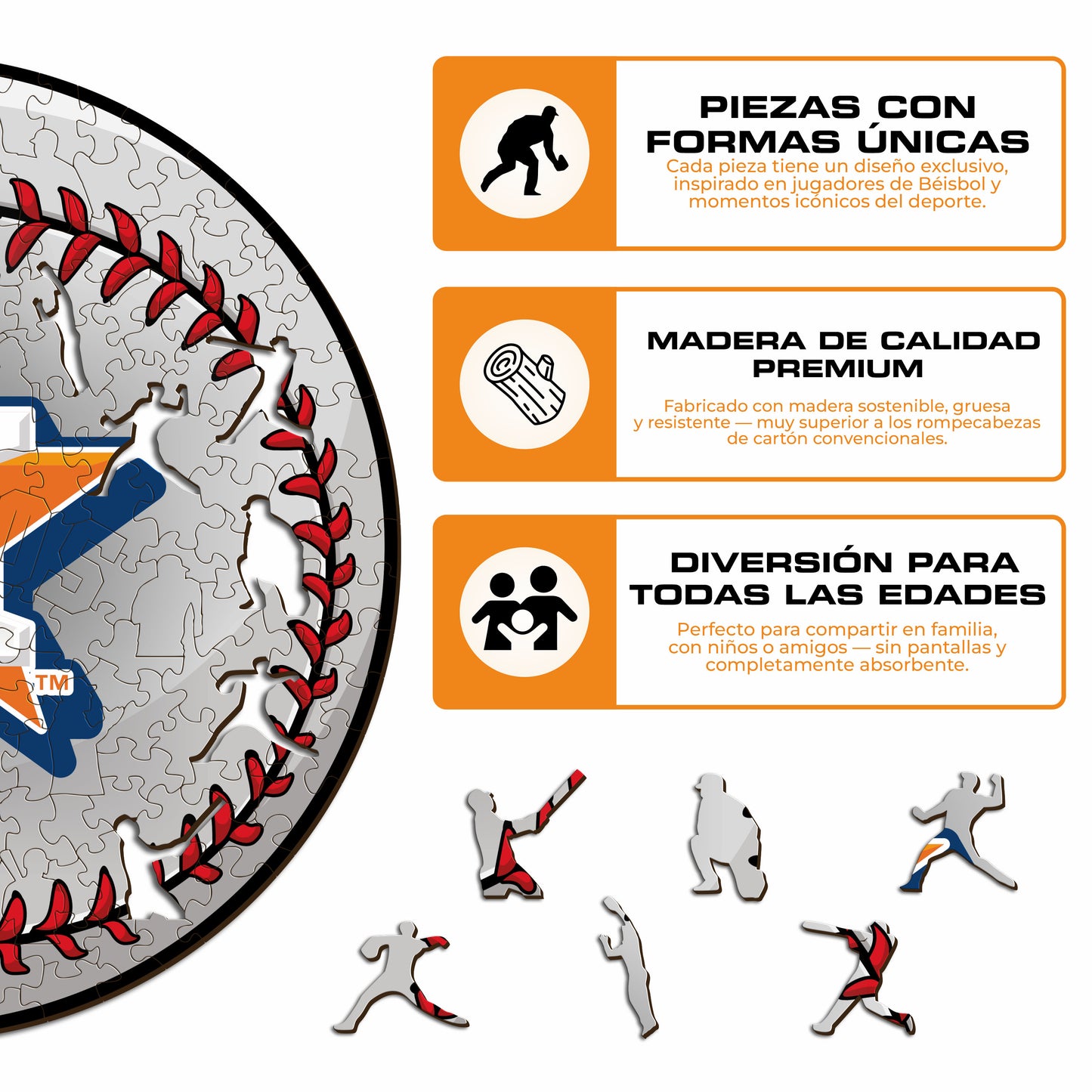 Houston Astros™ - Rompecabezas de Madera