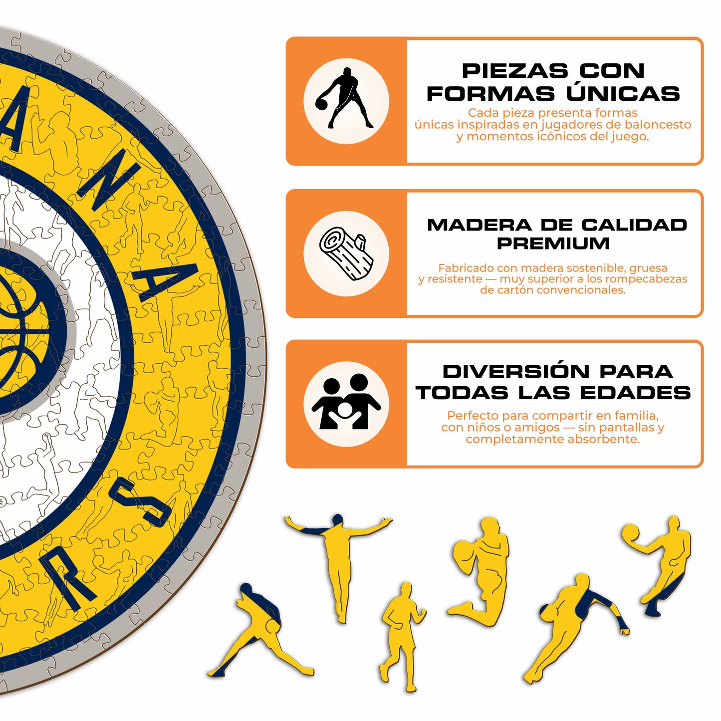 Indiana Pacers™ - Rompecabezas de Madera