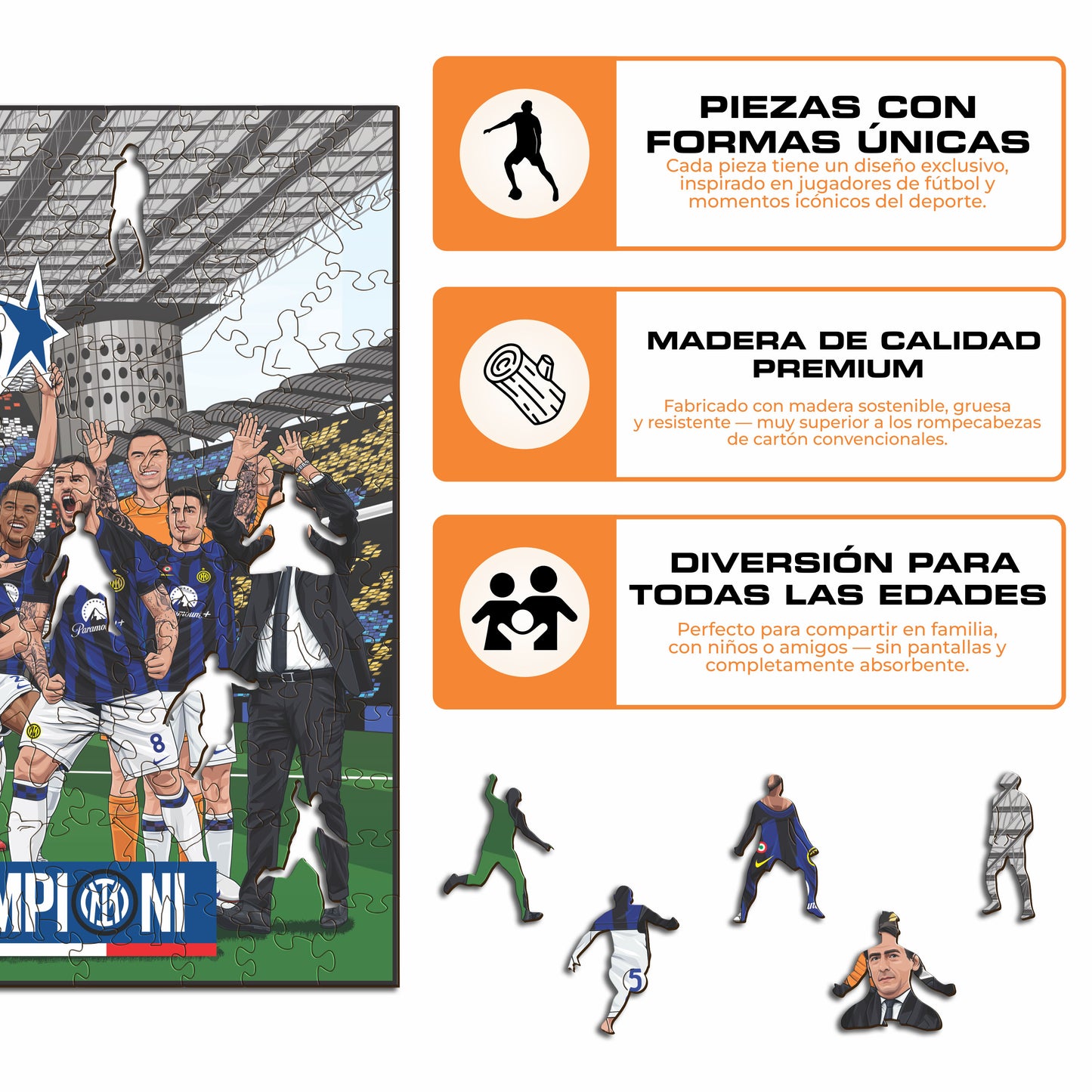 FC Inter® 20th Scudetto - Rompecabezas de Madera