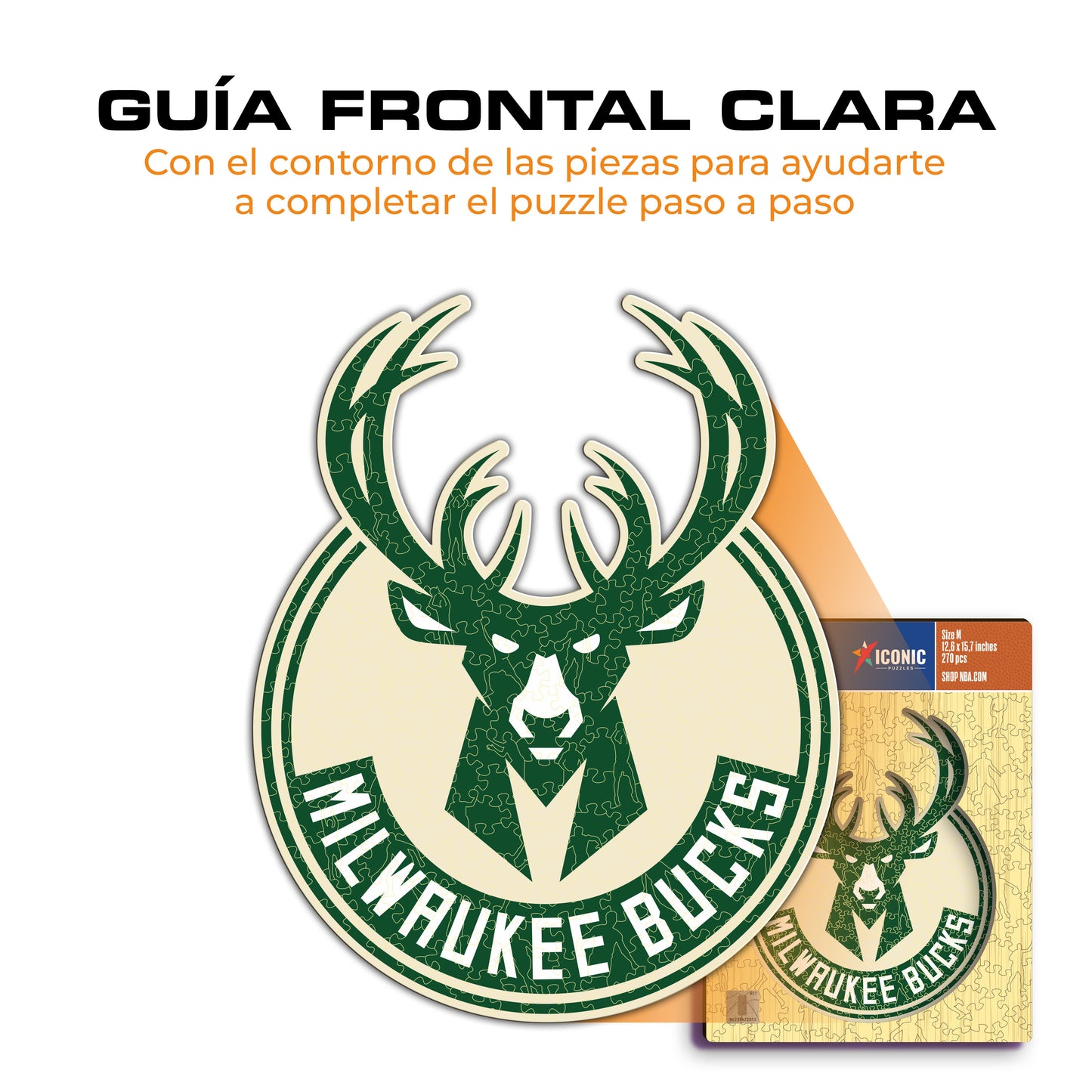 Milwaukee Bucks™ - Rompecabezas de Madera