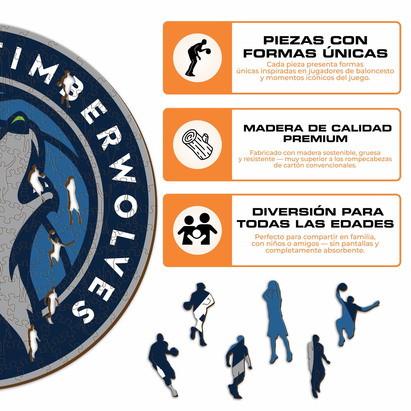 Minnesota Timberwolves™ - Rompecabezas de Madera