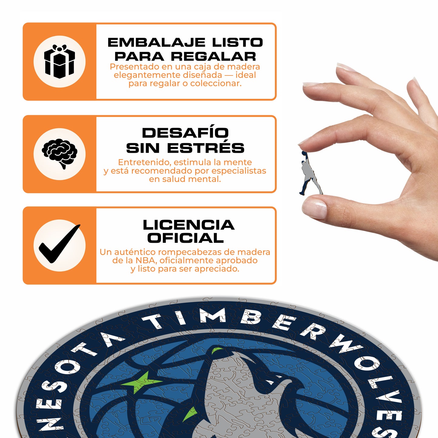 Minnesota Timberwolves™ - Rompecabezas de Madera