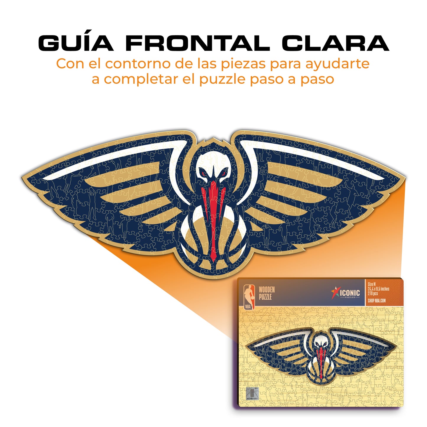 New Orleans Pelicans™ - Rompecabezas de Madera